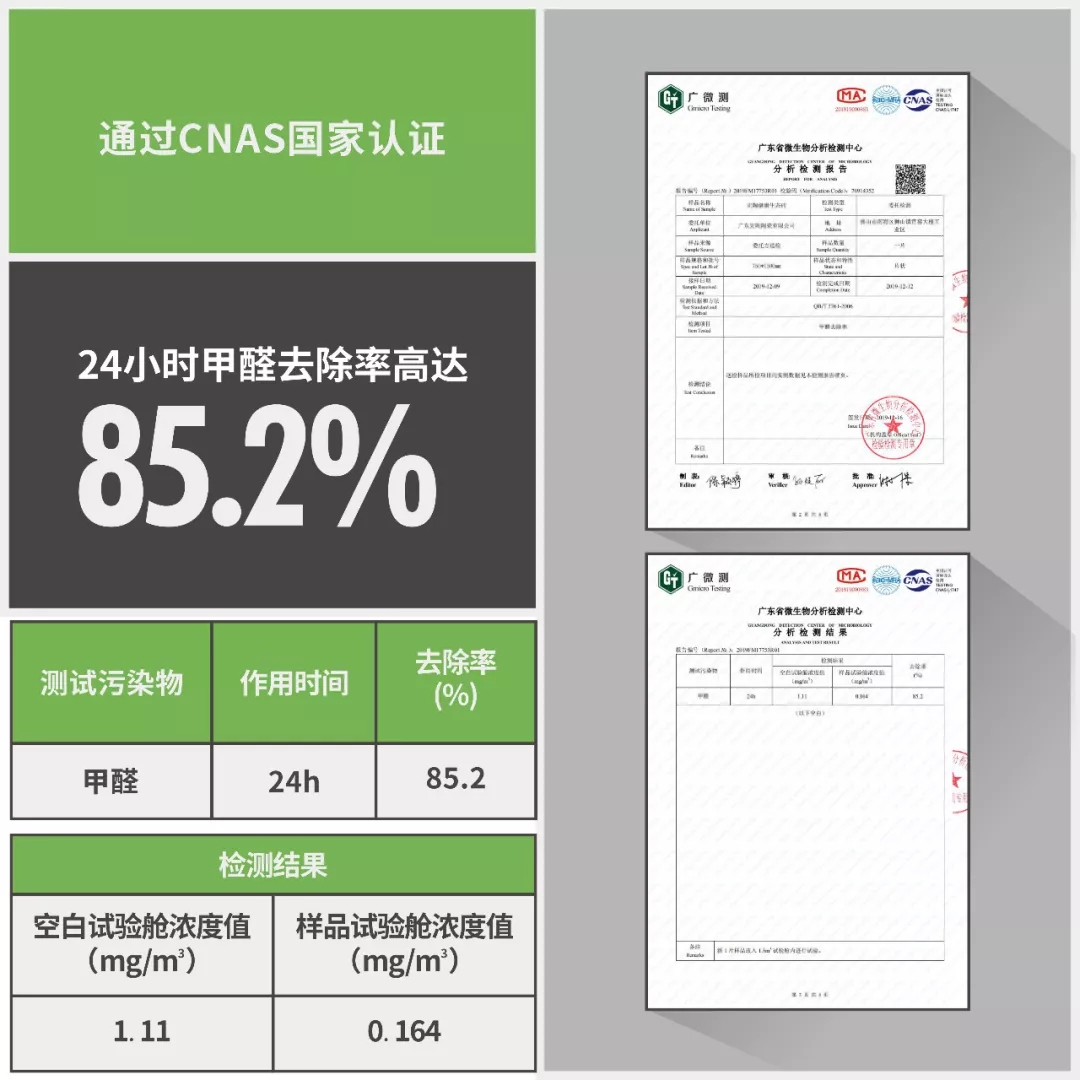 宏陶瓷磚除甲醛權(quán)威檢測(cè)數(shù)據(jù)